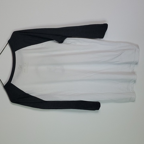 TENTREE medium grey and white long sleeve shirt - Picture 3 of 7